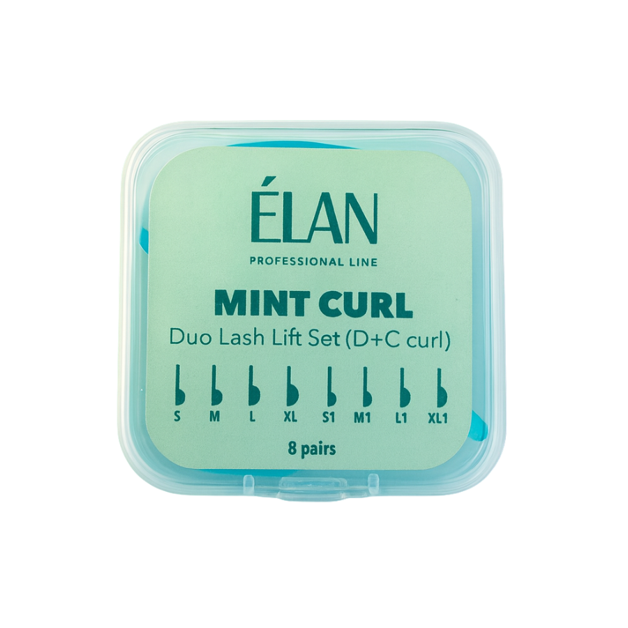 Duo Lash Lift Silicone Pads Set «MINT CURL» with D & C Curls