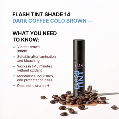 «FLASH TINT» Brow and Lash Tint 14 Dark Coffee (Cold Brown)