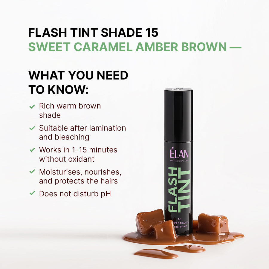 «FLASH TINT» Brow and Lash Tint 15 Sweet Caramel (Amber Brown)