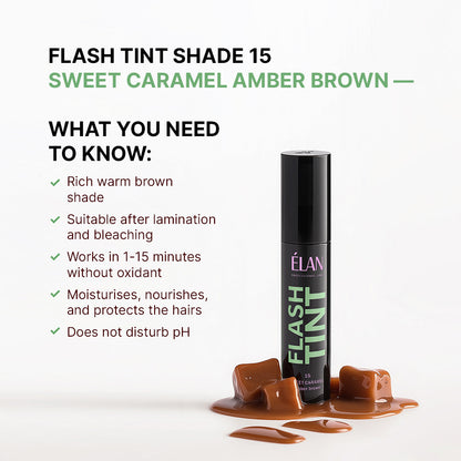 «FLASH TINT» Brow and Lash Tint 15 Sweet Caramel (Amber Brown)
