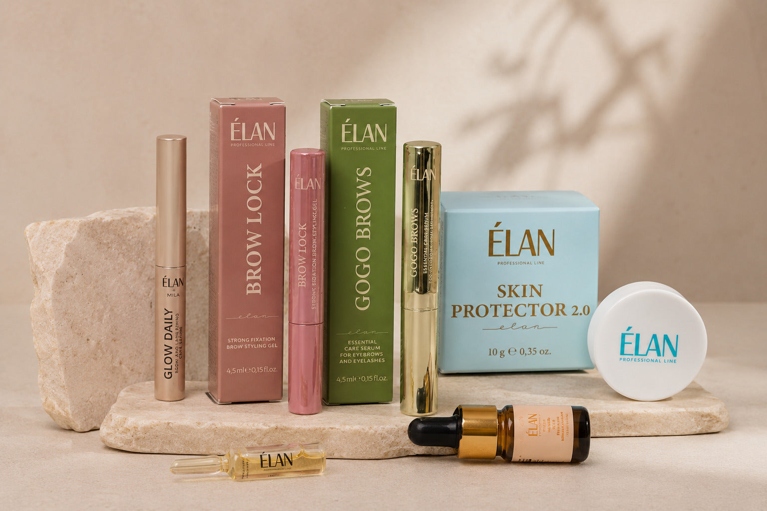 ÉLAN brow care products for eyebrow lamination aftercare